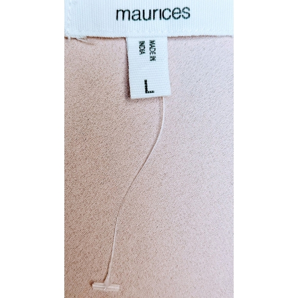 MAURICE'S Pink Sheer Inset V-Neck Tank Top Size Large - Picture 8 of 12